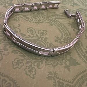 Citizens Silver Crystal Base Metal Bracelet 7”